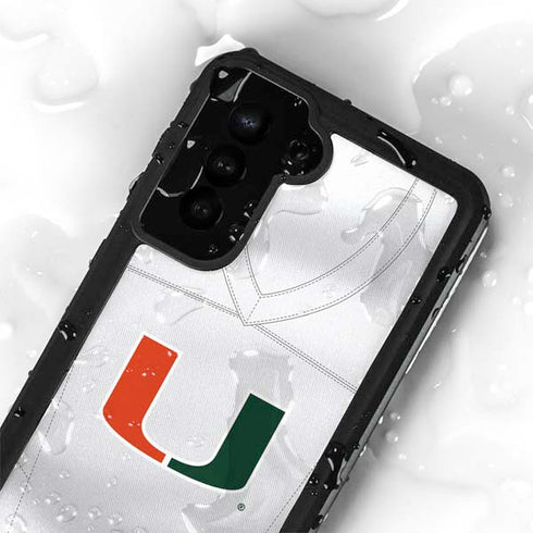 University of Miami White Jersey Galaxy S24 Waterproof Case